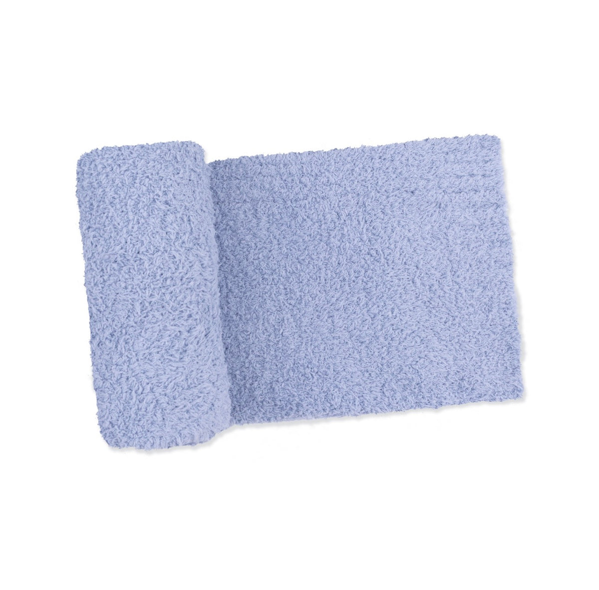 Chenille- Dusty Blue Stroller Blanket 30 X 40