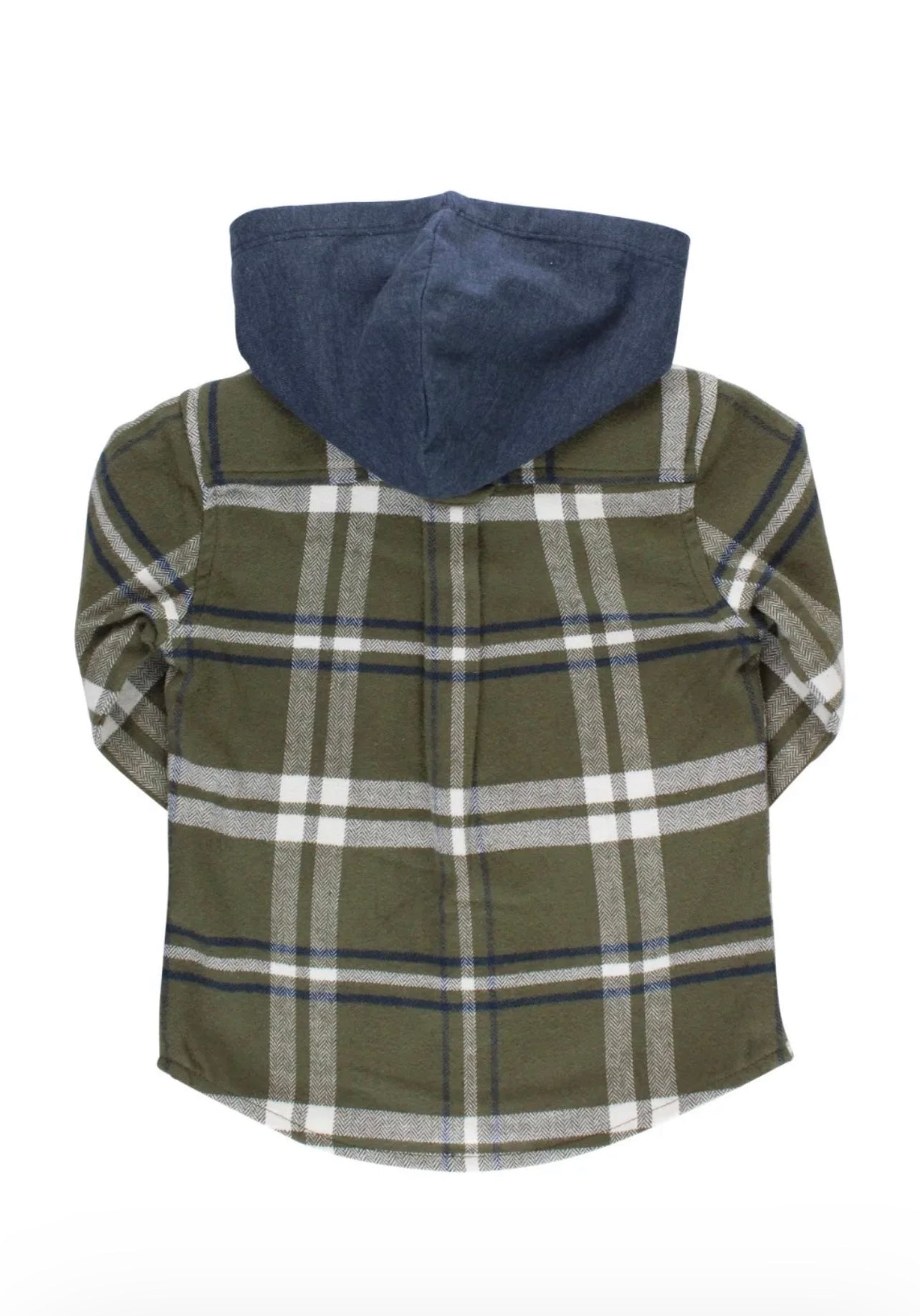 Oliver Plaid Hooded Button Down Shirt