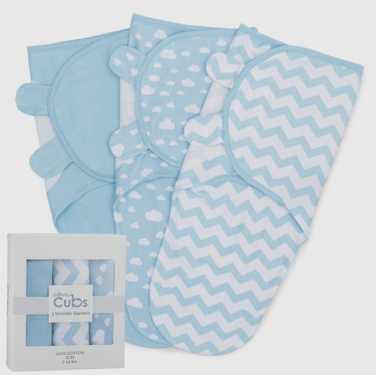 Baby Easy Swaddle Blankets-Pack of 3