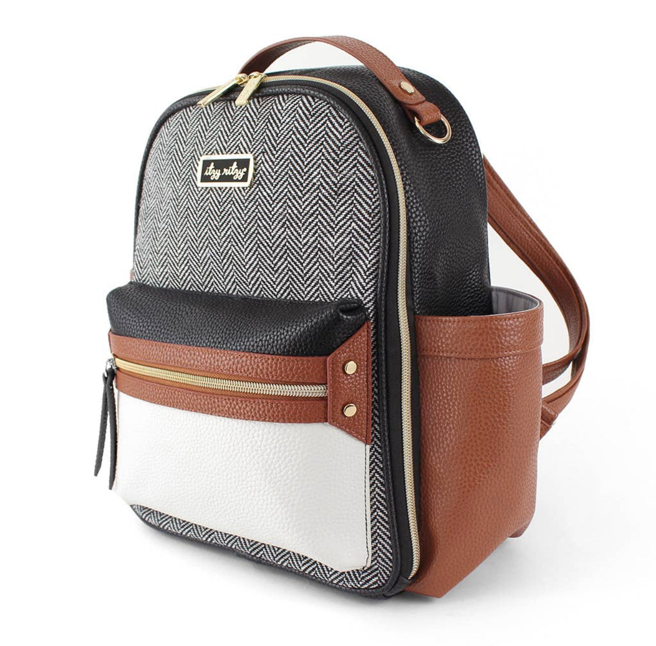 Coffee and Cream Itzy Mini Diaper Bag Backpack