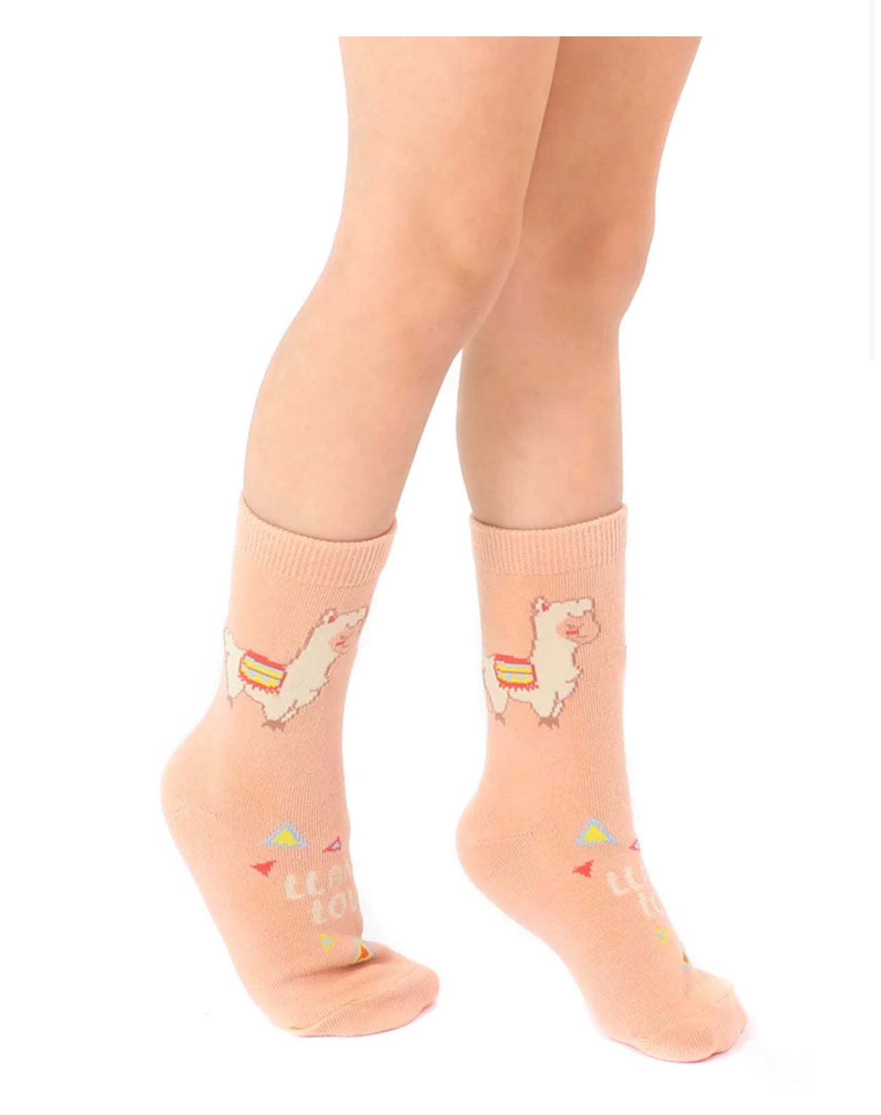 Llama 3D Kids Crew Sock