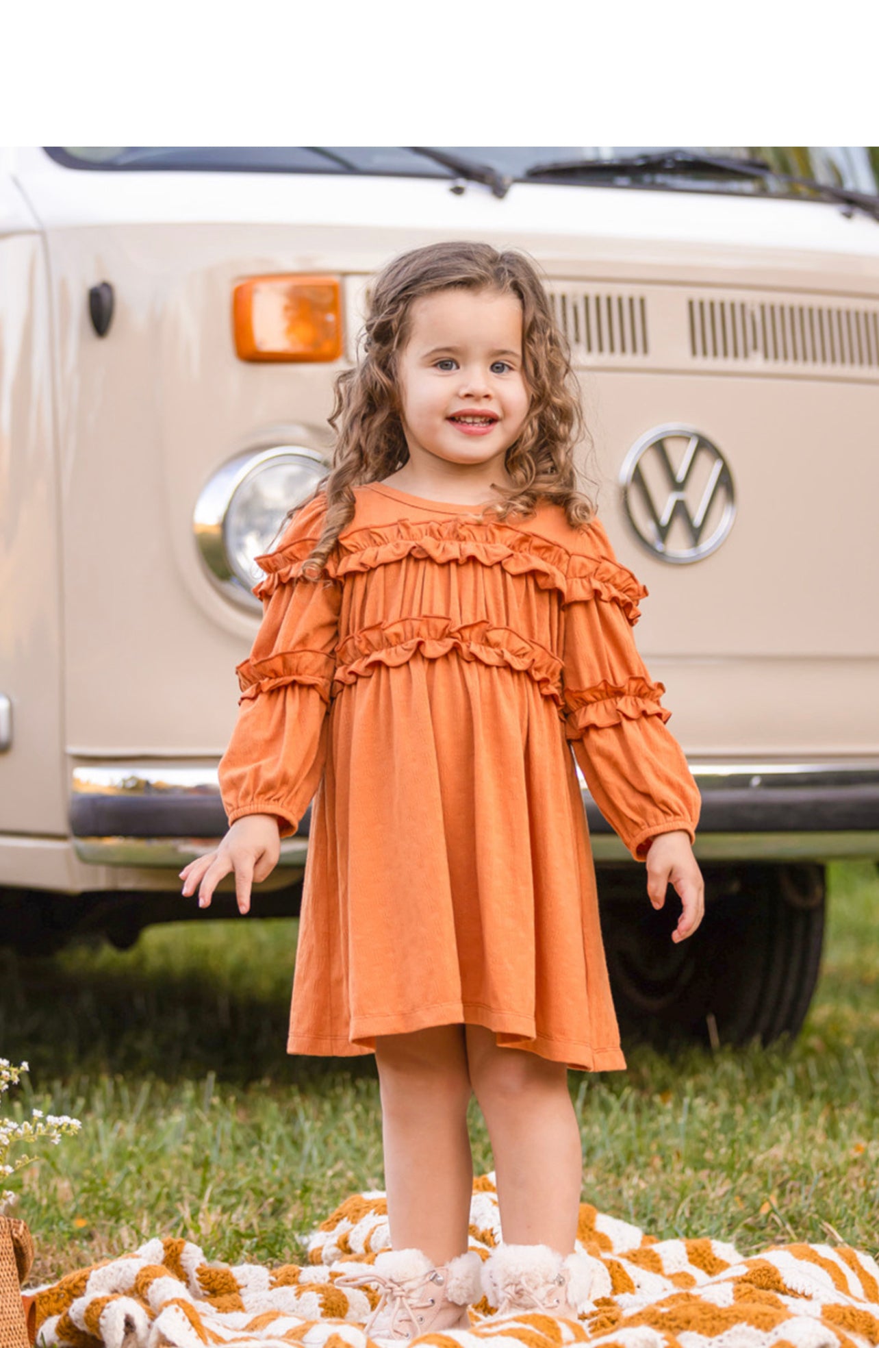 Tangerine Textured Knit Dress