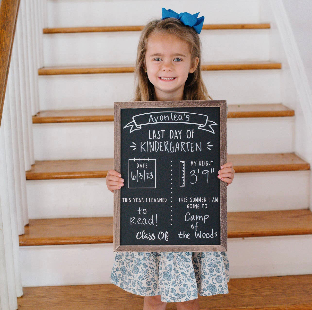 First and Last Day of School Chalkboard Sign