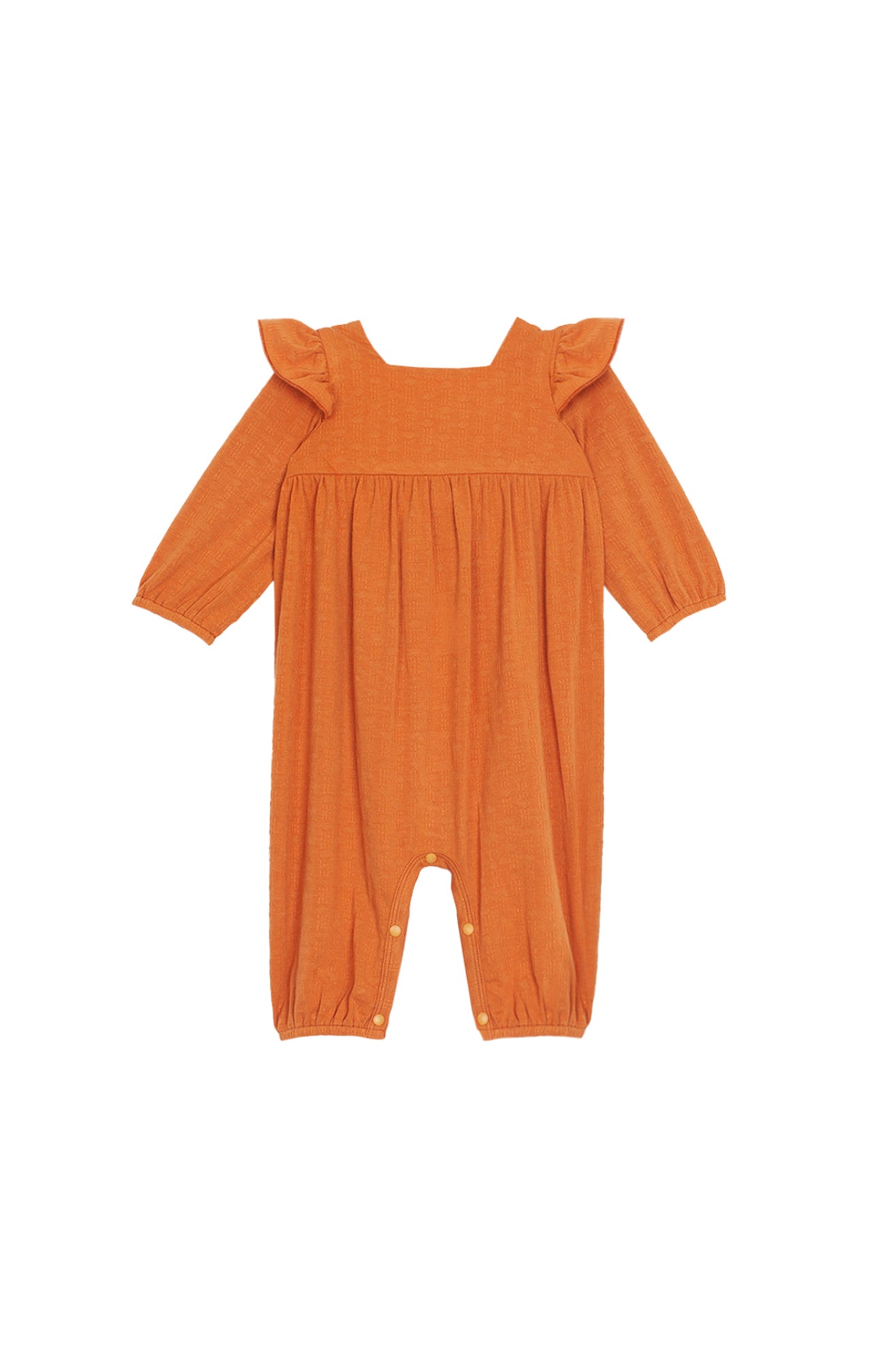 Tangerine Textured Knit Romper