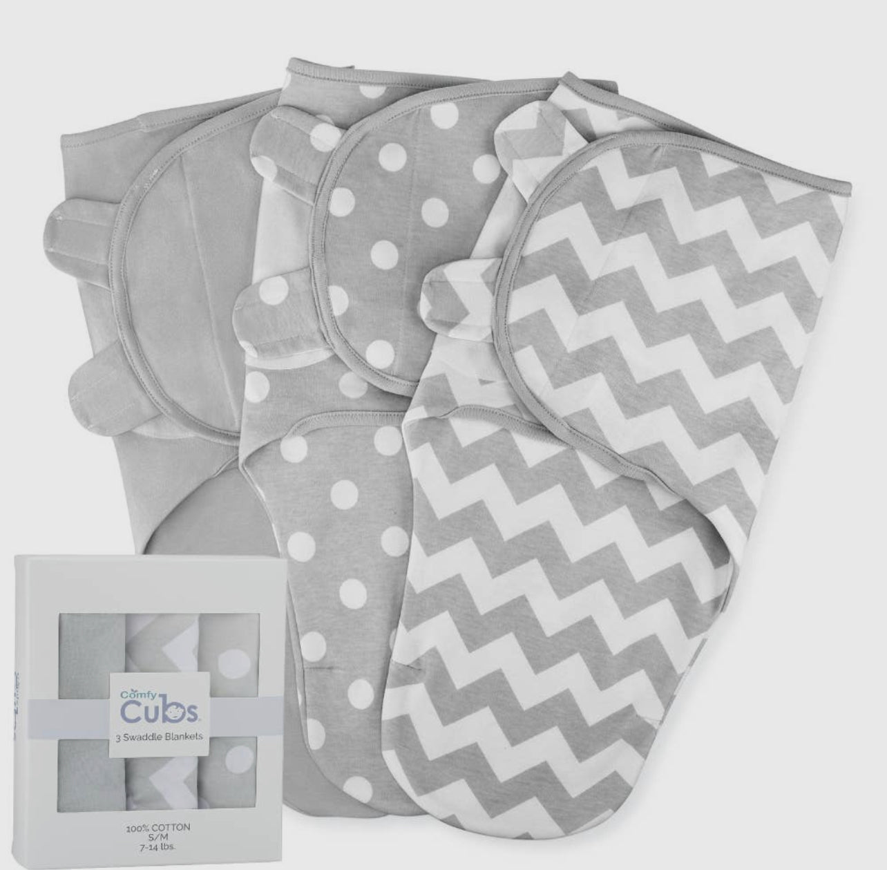 Baby Easy Swaddle Blankets-Pack of 3