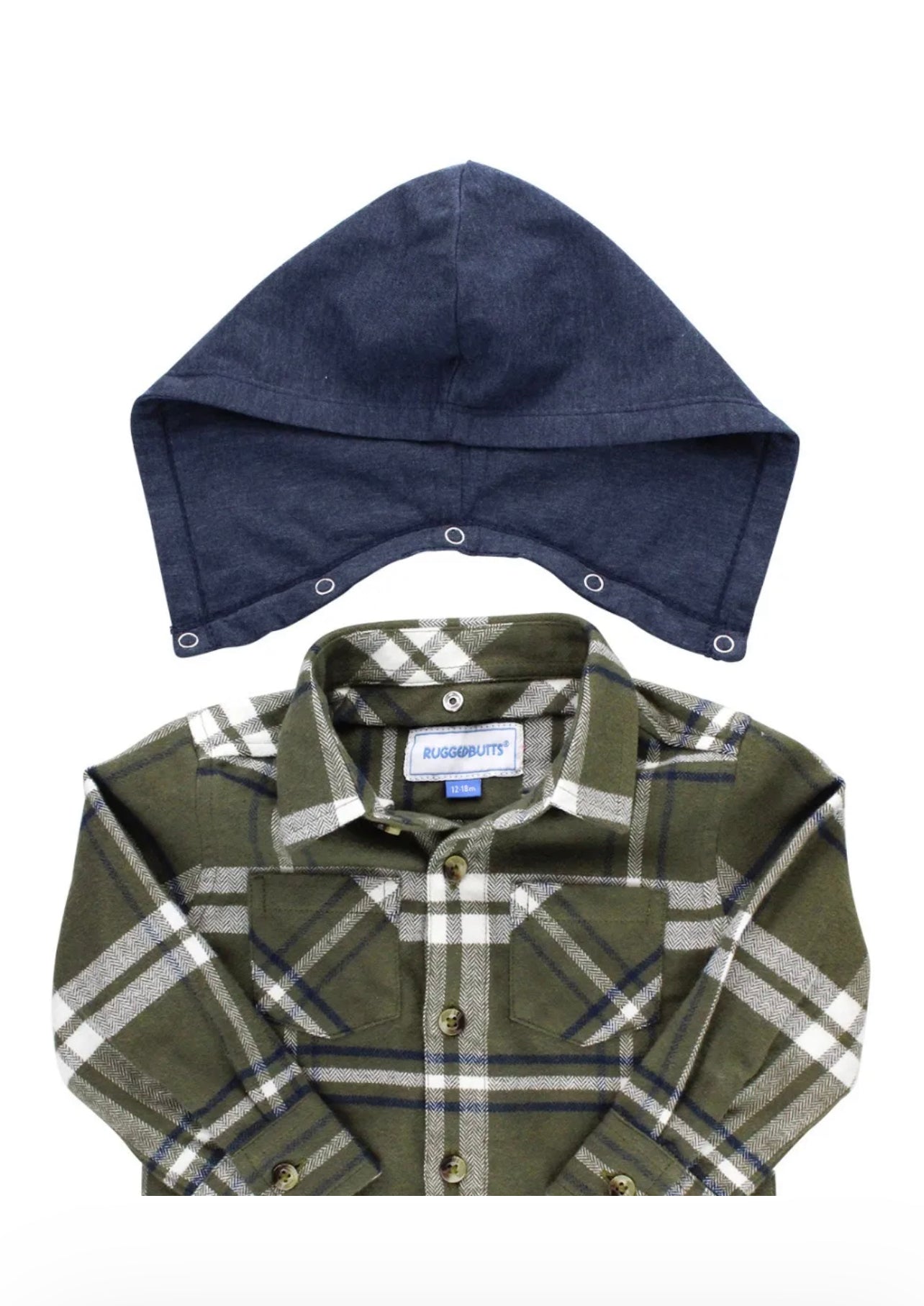 Oliver Plaid Hooded Button Down Shirt