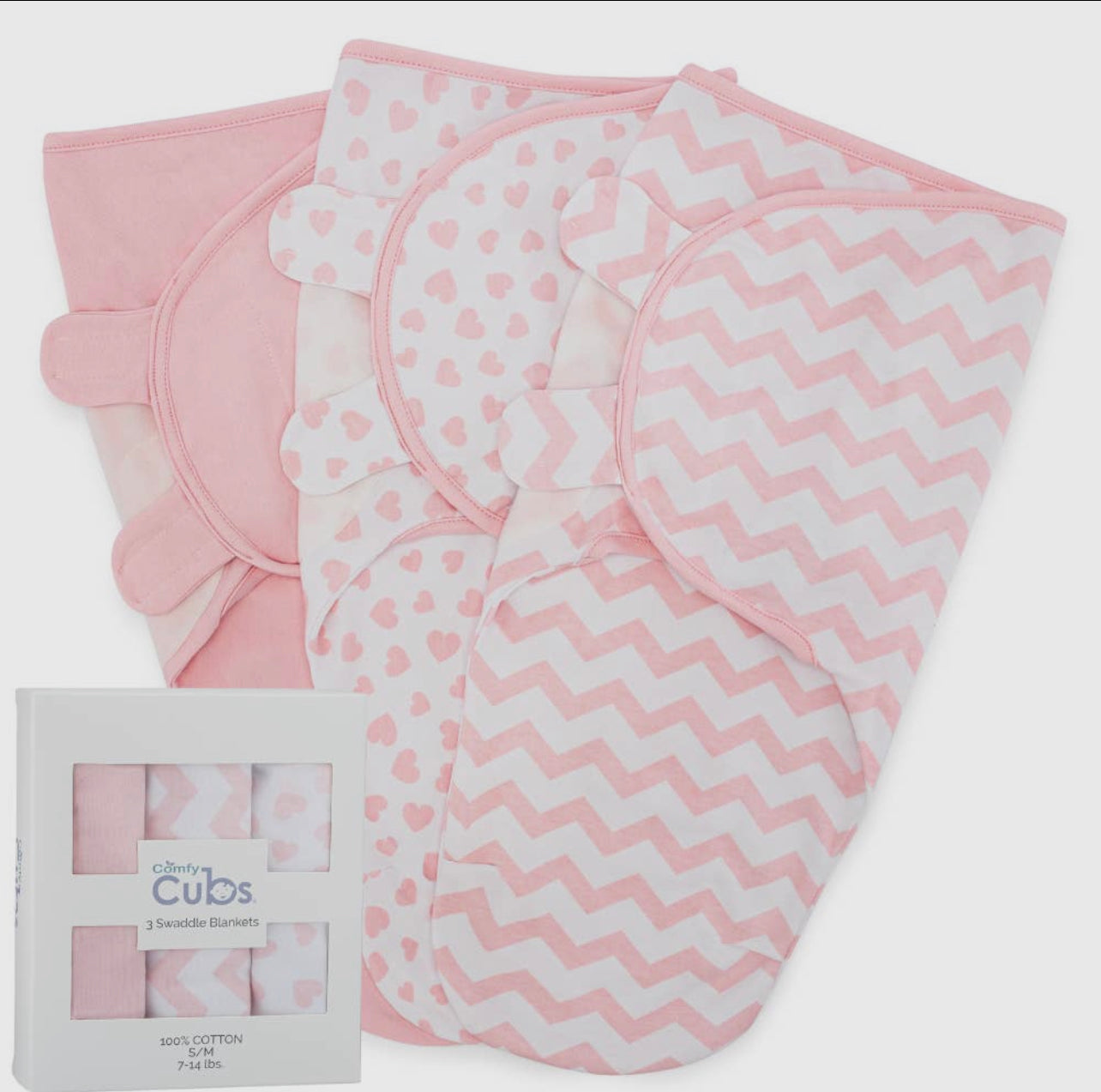 Baby Easy Swaddle Blankets-Pack of 3